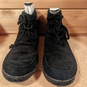 Black UGG moccasin ankle boots